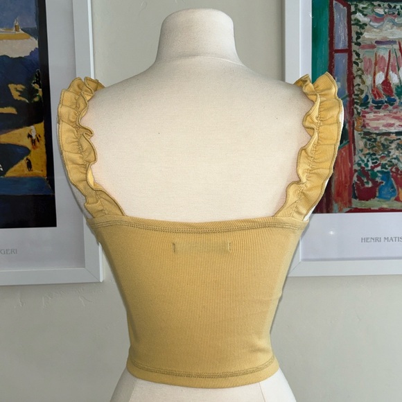 Yellow Abercrombie and Fitch crop top - Picture 2 of 4